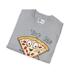 Naughty Nibbles Funny Adult Humor Cartoon Pizza Slice Unisex Soft-Style T-Shirt