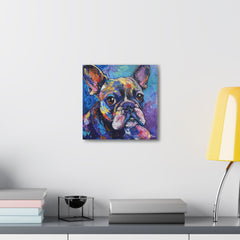 Colorful Fine Art French Bulldog Canvas Print - Multicolored Home Decor