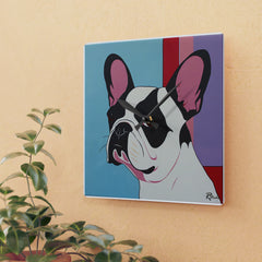 French Bulldog Acrylic Wall Clock - Fine Art Inspired Design