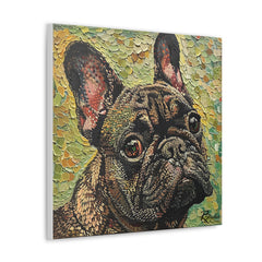 Colorful Fine Art French Bulldog Canvas Print - Multicolored Home Decor