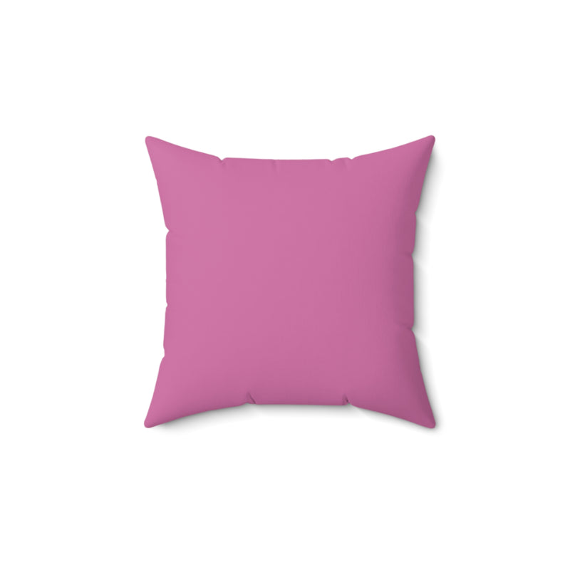 Rock Album Cover Art Inspired French Bulldog Pink and Blue Faux Suede Square Pillow