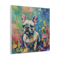 Colorful Fine Art French Bulldog Canvas Print - Multicolored Home Decor