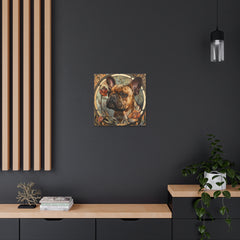 Colorful Art Nouveau French Bulldog Canvas Print - Multicolored Home Decor