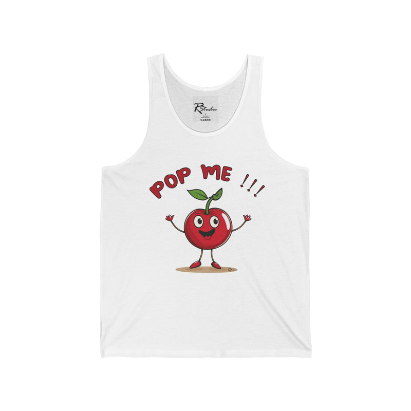 Naughty Nibbles Funny Adult Humor Cherry  Unisex Soft-Style Tank Top