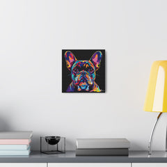 Colorful Pop Art French Bulldog Canvas Print - Multicolored Home Decor