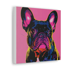 Colorful Pop Art French Bulldog Canvas Print - Multicolored Home Decor