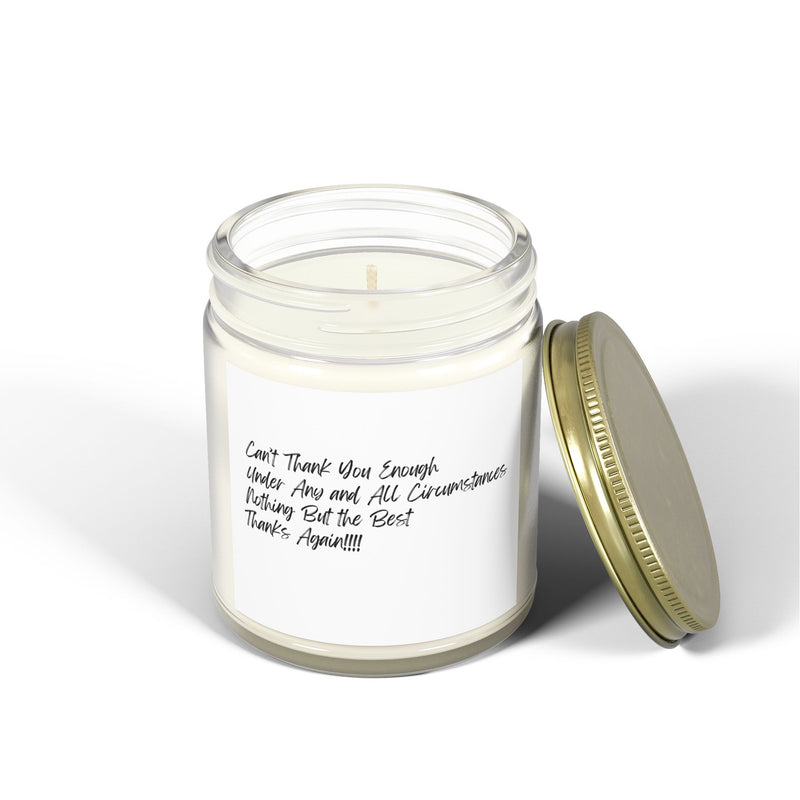 The "Ultimate" Thank You Gift Candle Scented Coconut Apricot Soy Wax Candles (4oz, 9oz)