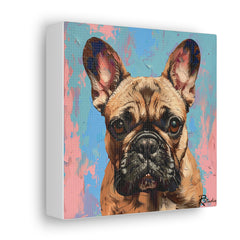 Colorful Fine Art French Bulldog Canvas Print - Multicolored Home Decor