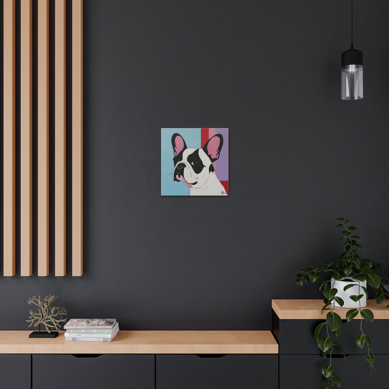 Colorful Fine Art French Bulldog Canvas Print - Multicolored Home Decor