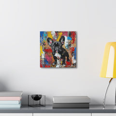 Colorful Modern Art French Bulldog Canvas Print - Multicolored Home Decor