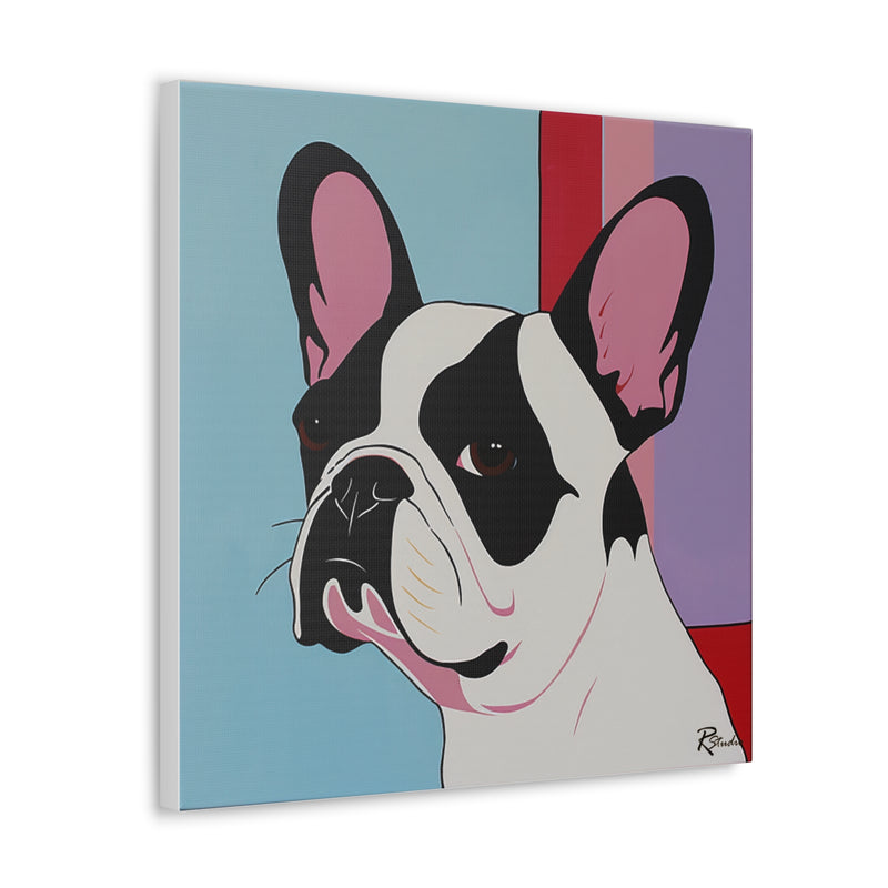 Colorful Fine Art French Bulldog Canvas Print - Multicolored Home Decor