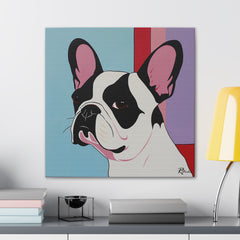 Colorful Fine Art French Bulldog Canvas Print - Multicolored Home Decor