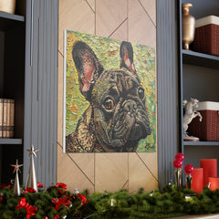 Colorful Fine Art French Bulldog Canvas Print - Multicolored Home Decor