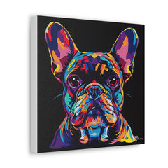 Colorful Pop Art French Bulldog Canvas Print - Multicolored Home Decor