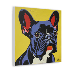 Colorful Pop Art French Bulldog Canvas Print - Multicolored Home Decor