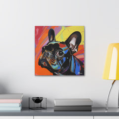 Colorful Pop Art French Bulldog Canvas Print - Multicolored Home Decor