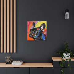 Colorful Pop Art French Bulldog Canvas Print - Multicolored Home Decor