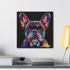 Colorful Pop Art French Bulldog Canvas Print - Multicolored Home Decor