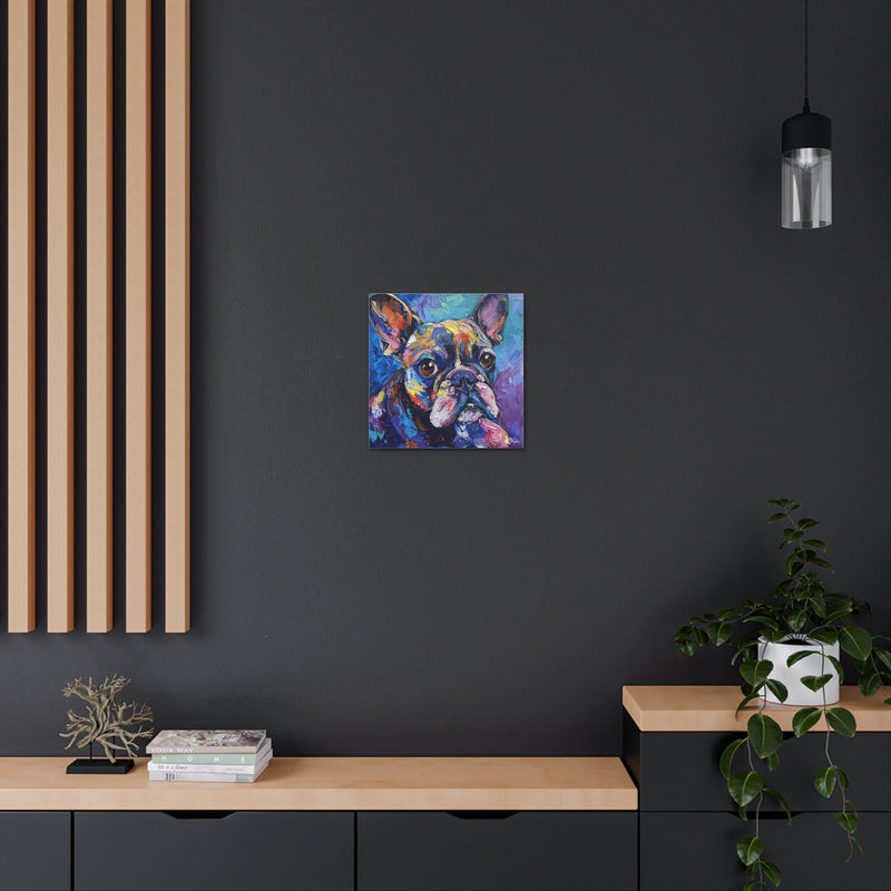 Colorful Fine Art French Bulldog Canvas Print - Multicolored Home Decor