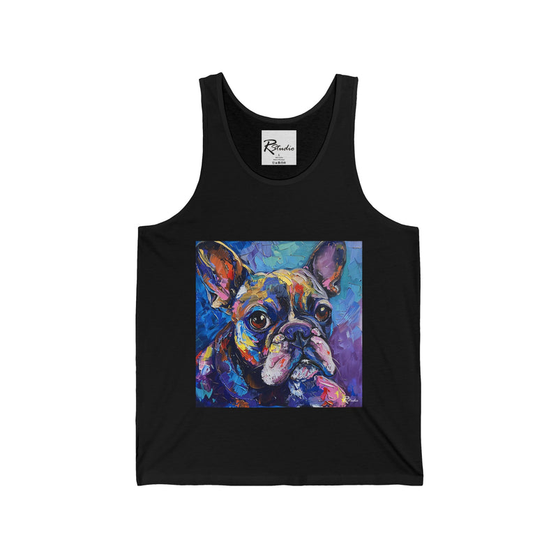 French Bulldog Fine Art Unisex Jersey Tank Top - Stylish & Comfortable