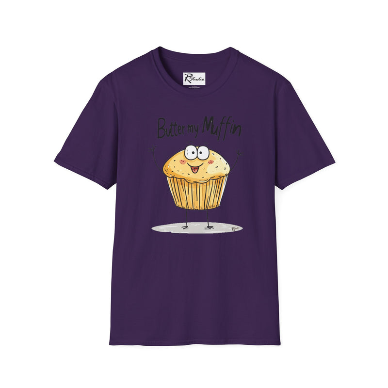 Naughty Nibbles Funny Adult Humor Cartoon Muffin Unisex Soft-Style T-Shirt