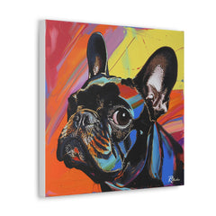 Colorful Pop Art French Bulldog Canvas Print - Multicolored Home Decor