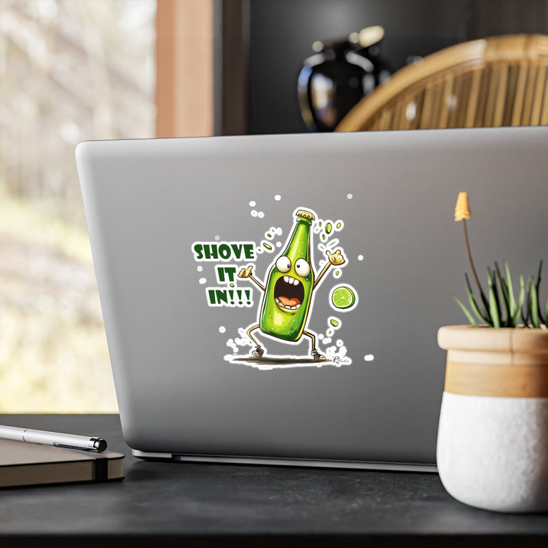 Naughty Nibbles Funny Adult Humor Mexican Beer Bottle Vinyl Kiss-Cut Decals - Durable & Removable