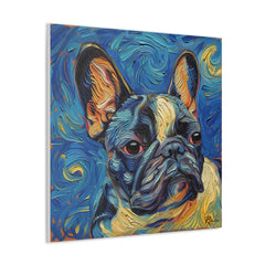 Colorful Fine Art French Bulldog Canvas Print - Multicolored Home Decor