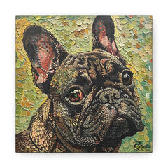 Colorful Fine Art French Bulldog Canvas Print - Multicolored Home Decor