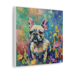 Colorful Fine Art French Bulldog Canvas Print - Multicolored Home Decor