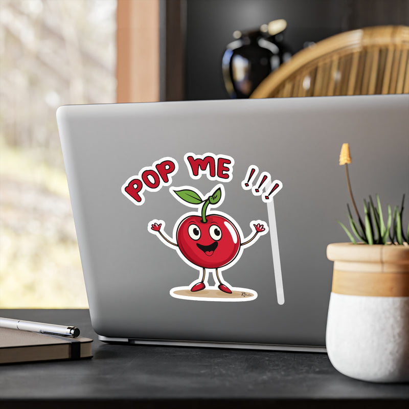 Naughty Nibbles Funny Adult Humor Cherry Vinyl Kiss-Cut Decals - Durable & Removable