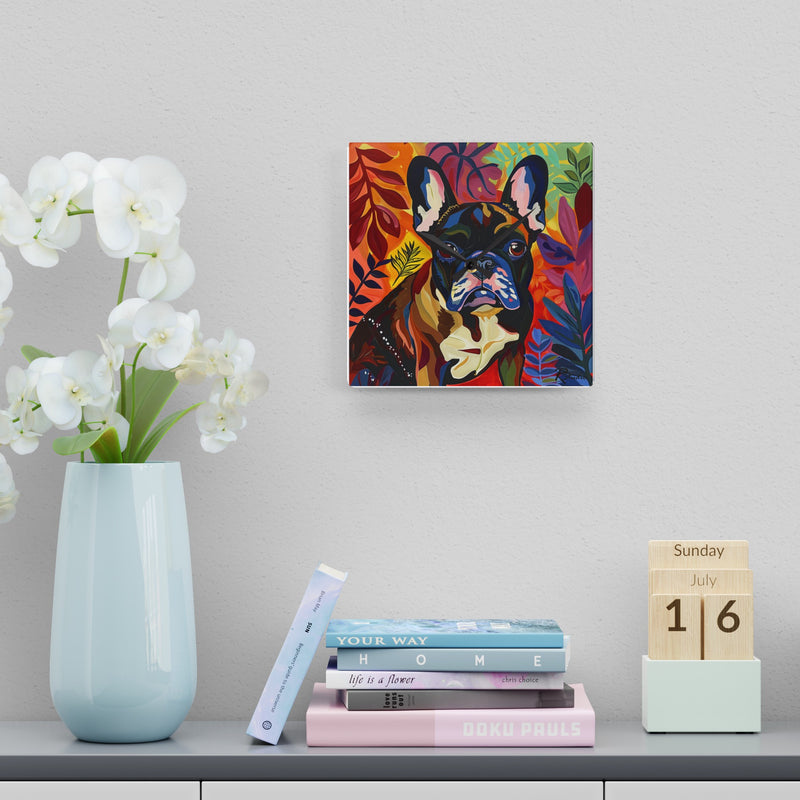 French Bulldog Acrylic Wall Clock - Fine Art Inspired Design