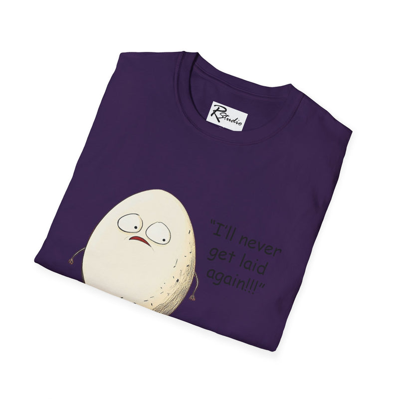 Naughty Nibbles Funny Adult Humor Cartoon Egg Unisex Soft-Style T-Shirt