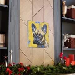 Colorful Art Nouveau French Bulldog Canvas Print - Multicolored Home Decor