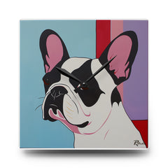 French Bulldog Acrylic Wall Clock - Fine Art Inspired Design