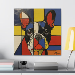 Colorful Modern Art French Bulldog Canvas Print - Multicolored Home Decor