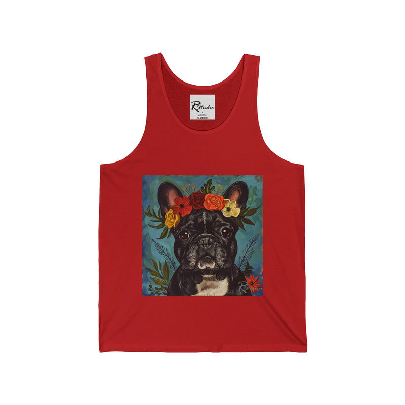 French Bulldog Fine Art Unisex Jersey Tank Top - Stylish & Comfortable