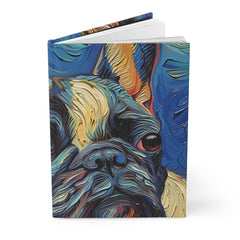 French Bulldog Hardcover Journal - Fine Art Inspired Matte Finish