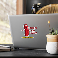 Naughty Nibbles Funny Adult Humor Chorizo Vinyl Kiss-Cut Decals - Durable & Removable