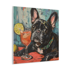 Colorful Fine Art French Bulldog Canvas Print - Multicolored Home Decor