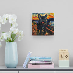 French Bulldog Acrylic Wall Clock - Fine Art Inspired Design