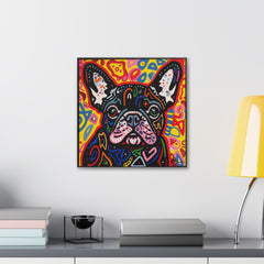 Colorful Modern Pop Art French Bulldog Canvas Print - Multicolored Home Decor