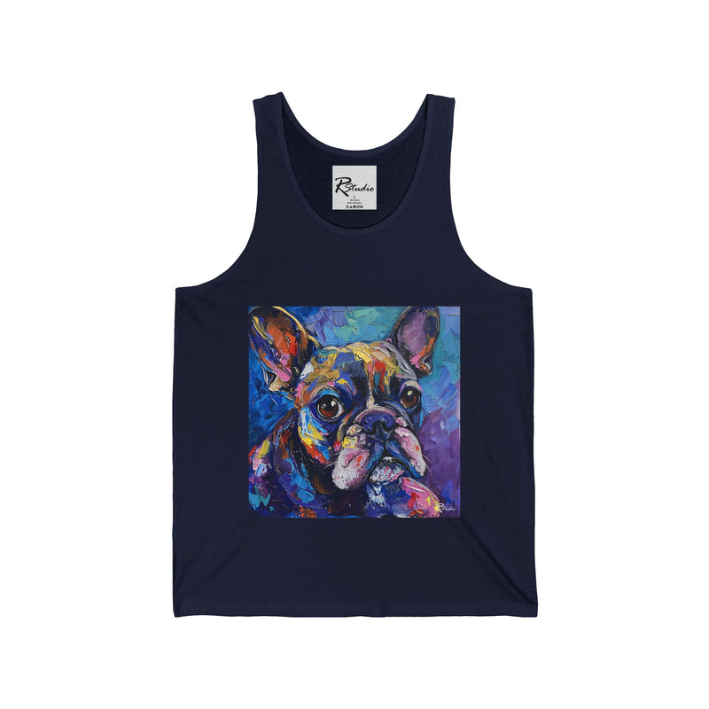 French Bulldog Fine Art Unisex Jersey Tank Top - Stylish & Comfortable