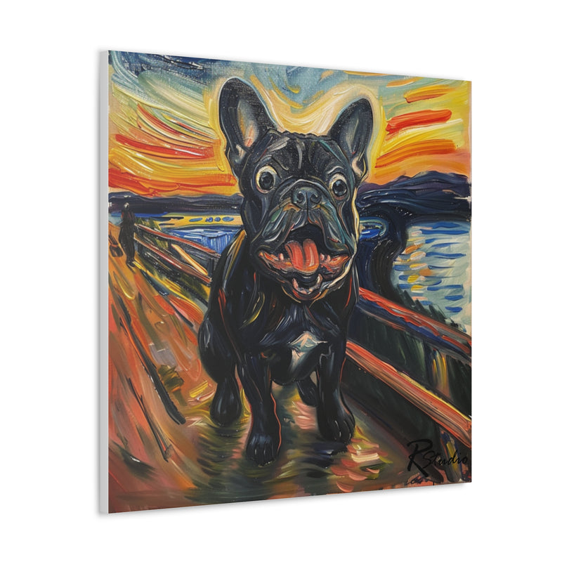 Colorful Fine Art French Bulldog Canvas Print - Multicolored Home Decor