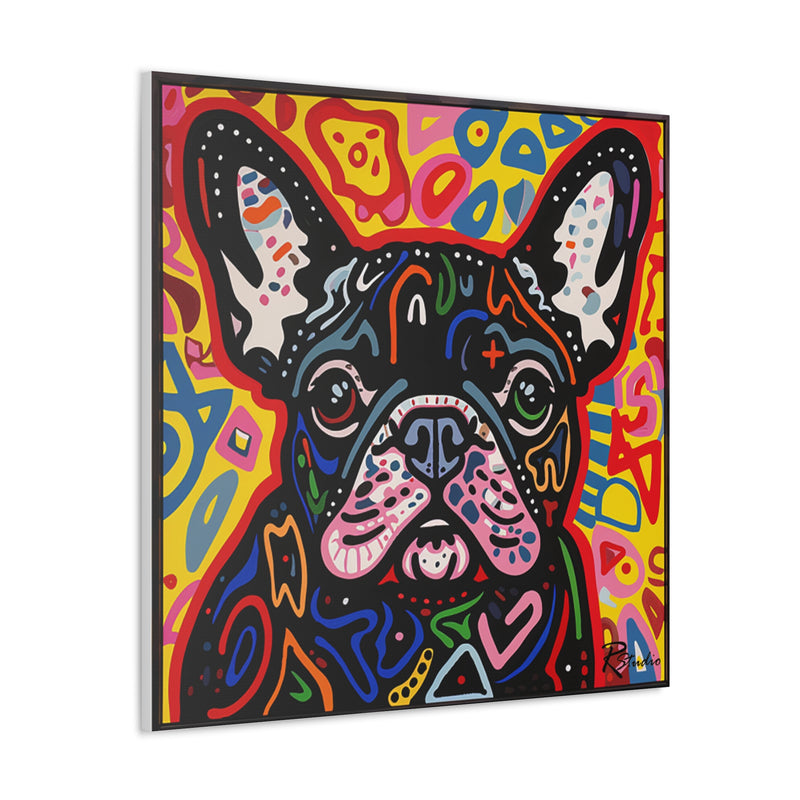 Colorful Modern Pop Art French Bulldog Canvas Print - Multicolored Home Decor