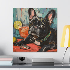 Colorful Fine Art French Bulldog Canvas Print - Multicolored Home Decor