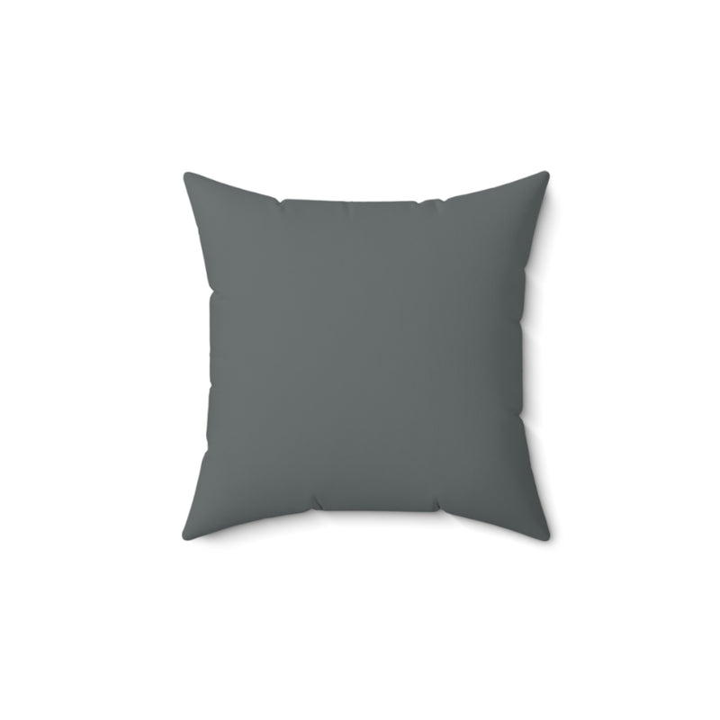 Surrealist Art Inspired French Bulldog Blue and Grey Faux Suede Square Pillow