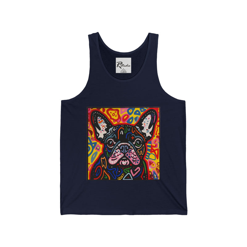 French Bulldog Fine Art Unisex Jersey Tank Top - Stylish & Comfortable