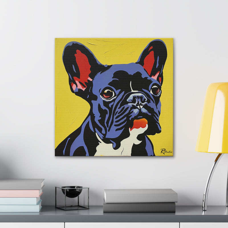 Colorful Pop Art French Bulldog Canvas Print - Multicolored Home Decor