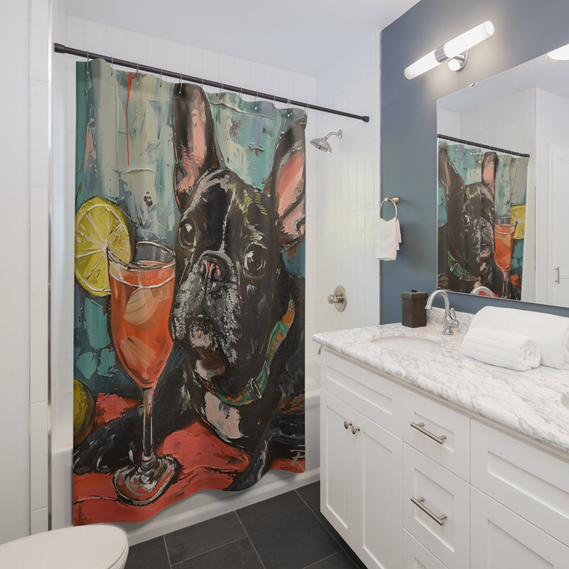 French Bulldog Fine Art Shower Curtain - Stylish Bathroom Decor